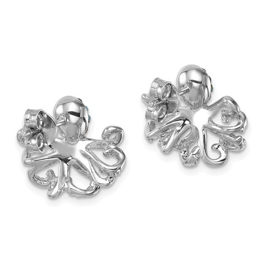 The Presco/Quality Gold Crystals Octopus Earrings feature a unique abstract design, shown on a white background—perfect for those who love elegant, standout jewelry.