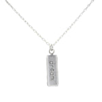 A handmade Mini Seahorse Soft Necklace by Firefly, featuring a unique design, is displayed on a white background.