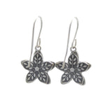 A pair of Firefly Starfish Multi-Color Earrings by Firefly Jewelry, handmade and shaped like starfish with vibrant colors, displayed against a plain white background.