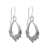 The Beach Glass Oval Hoop Soft Earrings by Firefly feature handmade sterling silver drop designs with subtle detailing and a polished finish, offering timeless elegance in the brand’s signature style.