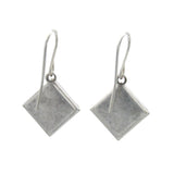 The Beach Glass Simple Diamond Soft Earrings by Firefly feature flat, diamond-shaped pendants on simple hooks—a timeless handmade addition to your jewelry collection.