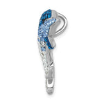 The Crystal Large Dolphin Pendant by Presco/Quality Gold features a sparkling dolphin design, making it a unique piece perfect for fans of dolphin jewelry and nature-inspired accessories.