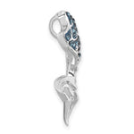 A Crystal Mermaid Tail Pendant by Presco/Quality Gold, featuring a shimmering tail design accented with sparkling crystals for a touch of ocean-inspired elegance.