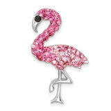 Add a touch of sparkle with the Presco/Quality Gold Crystal Small Pink Flamingo Pendant, featuring pink crystals and a black stone eye—ideal for pairing with flamingo brooches or Swarovski crystal accessories.