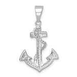 The Presco/Quality Gold Crystal Anchor/Rope/Cry Inlay Pendant features an anchor design with rope detail and crystal accents, creating a timeless and stylish piece of jewelry.