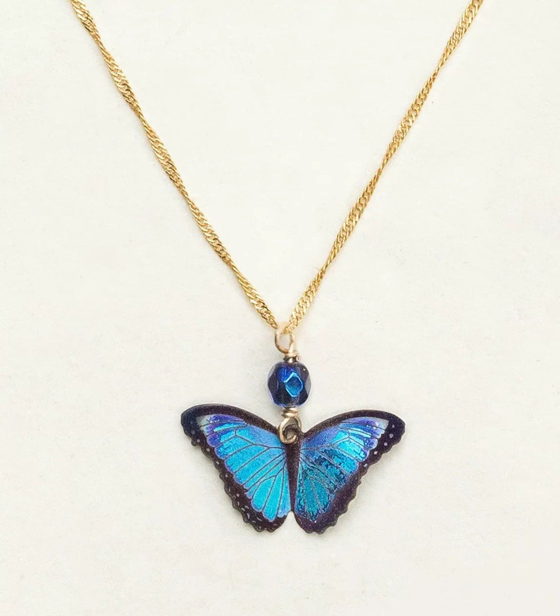 Blue Bella Butterfly Necklace-Holly Yashi - Main Image